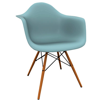 Vitra Eames DAW 43cm Armchair Ice Grey / Light Wood